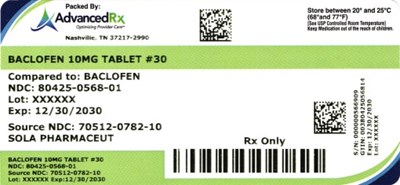 Baclofen 10mg Tablet #30 (Baclofen 10mg Tablet 80425 0568 01)